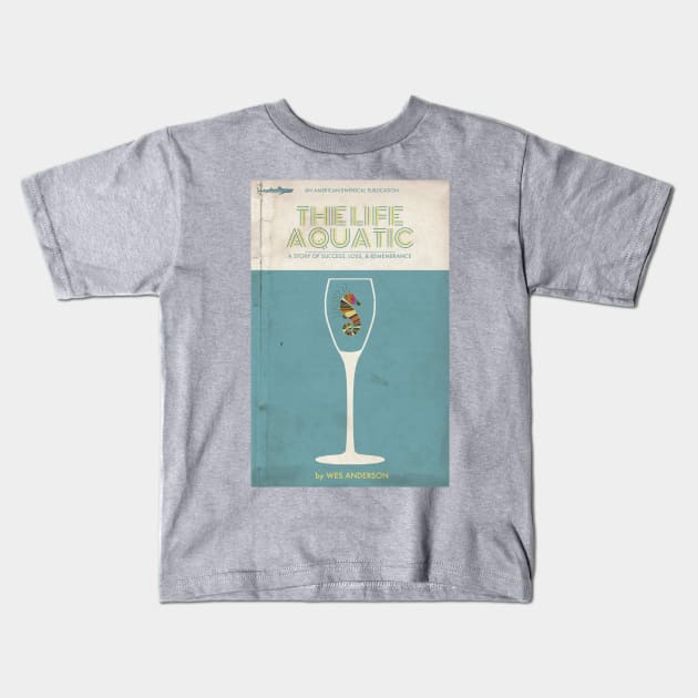 The Life Aquatic Book Cover Tee Kids T-Shirt by trevorduntposterdesign